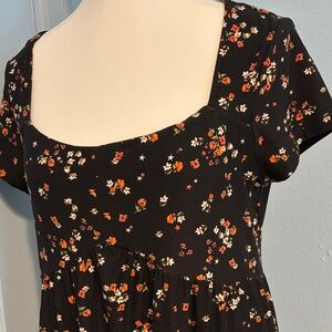 No Boundaries Black Floral Dress